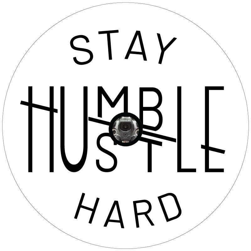 Stay Humble Hustle Hard Spare Tire Cover for Jeep, Bronco, RV, Camper, Van & More