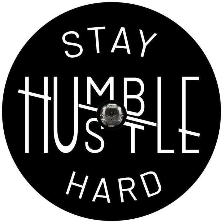 Stay Humble Hustle Hard Spare Tire Cover for Jeep, Bronco, RV, Camper, Van & More