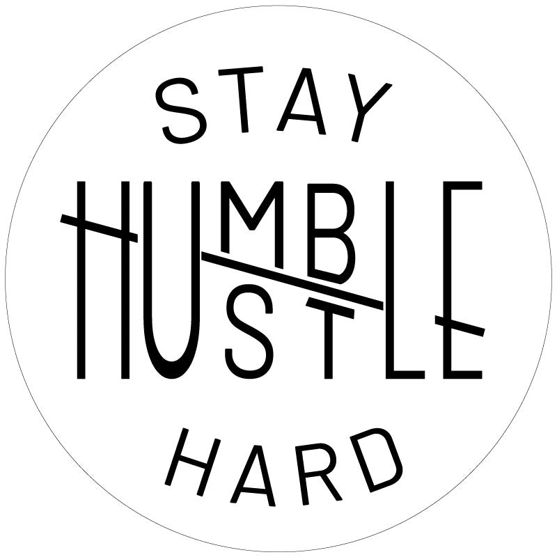 Stay Humble Hustle Hard Spare Tire Cover for Jeep, Bronco, RV, Camper, Van & More