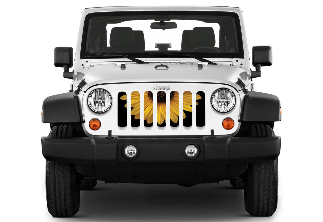 Sunny Side Up Sunflower Jeep Grille Insert