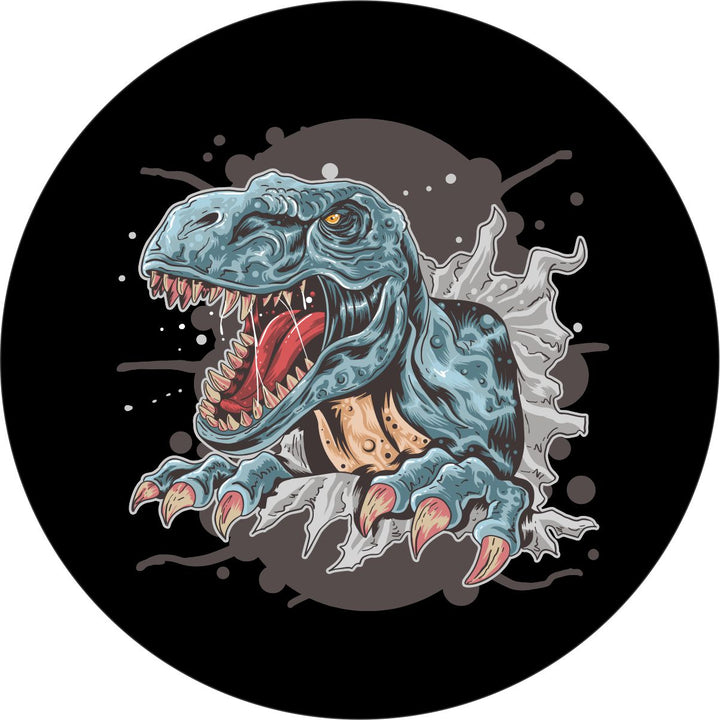 Attacking T-Rex Dinosaur Spare Tire Cover - Jeep, Bronco, RV, Camper, Trailer, & More