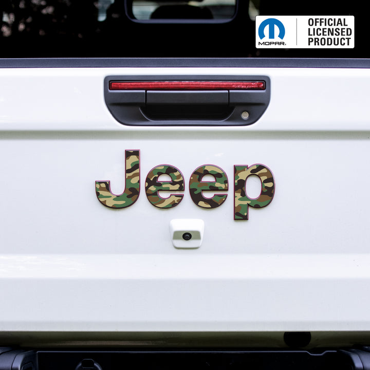 JEEP Gladiator Emblem Overlay Decal Set – Camouflage Print | Fits 2020+ Gladiator JT
