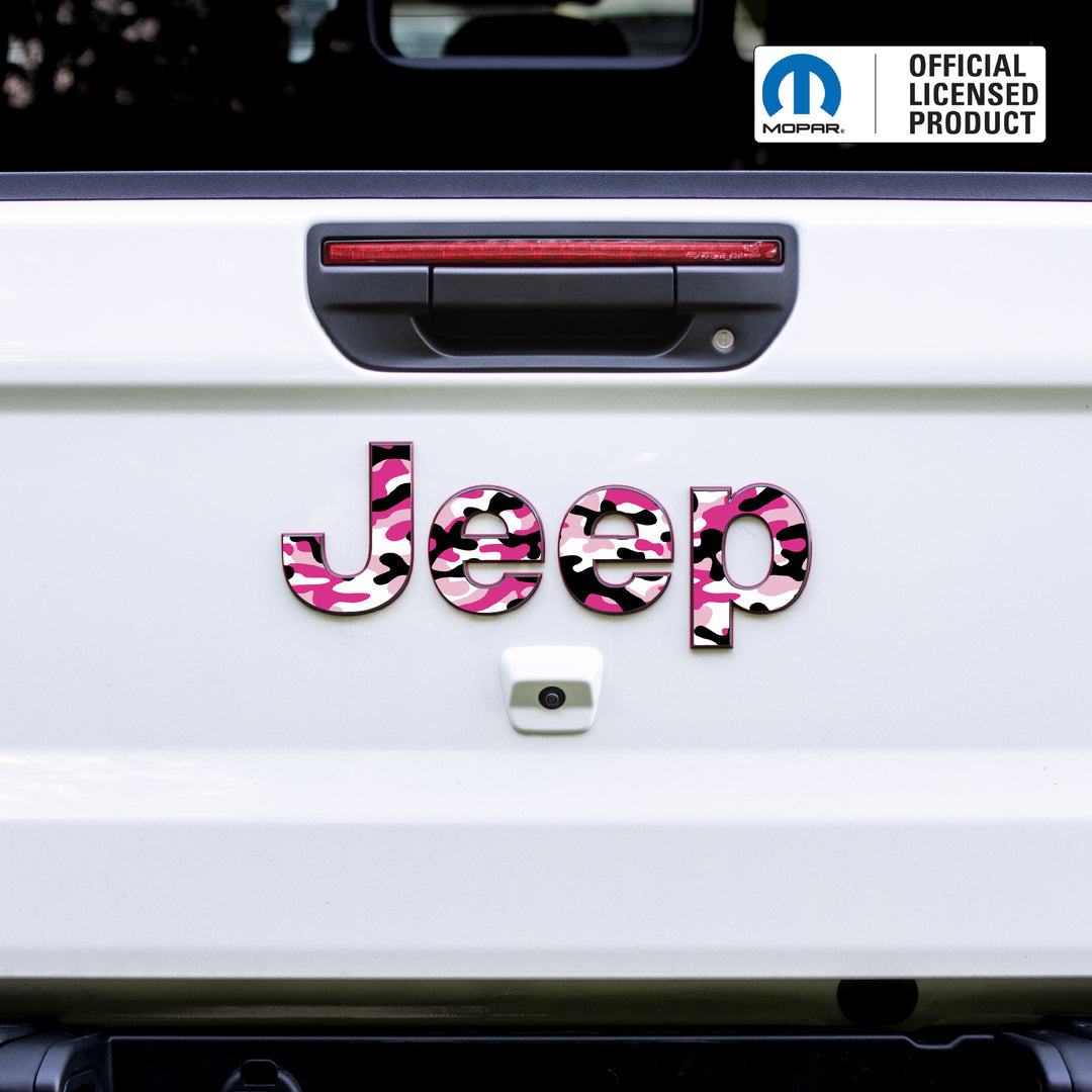 JEEP Gladiator Emblem Overlay Decal Set – Camouflage Print | Fits 2020+ Gladiator JT