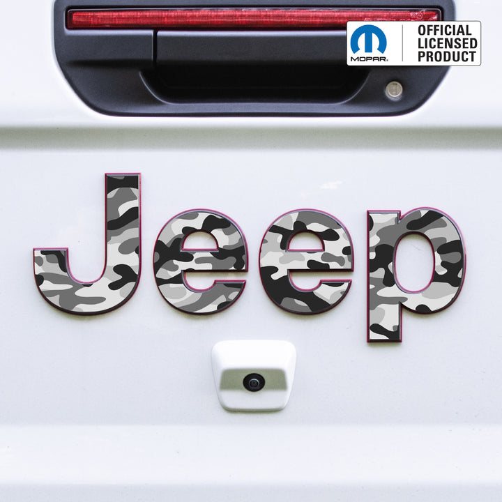 JEEP Gladiator Emblem Overlay Decal Set – Camouflage Print | Fits 2020+ Gladiator JT