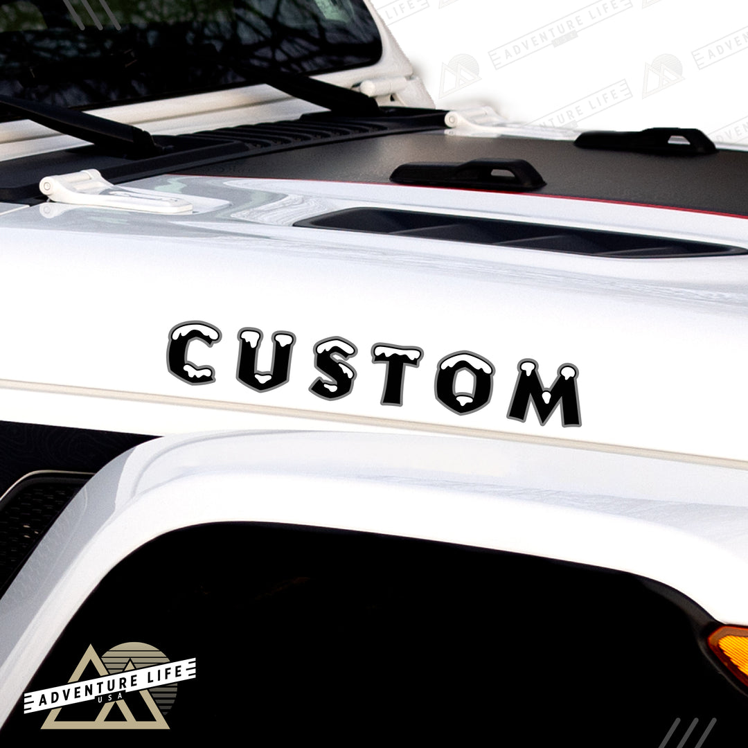 Winter Collection // Hood Lettering // Set of 2