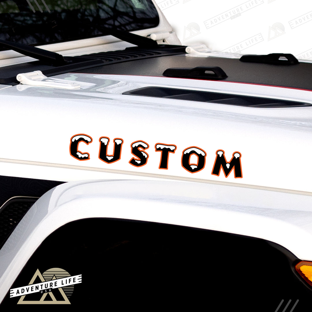 Winter Collection // Hood Lettering // Set of 2