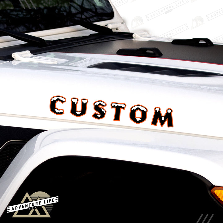 Winter Collection // Hood Lettering // Set of 2