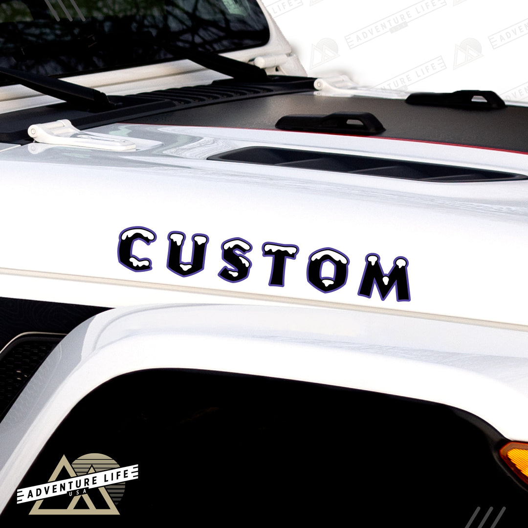 Winter Collection // Hood Lettering // Set of 2