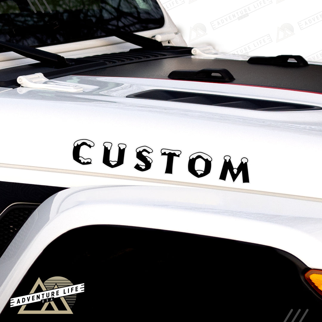 Winter Collection // Hood Lettering // Set of 2