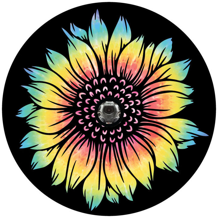 Tie Dye Sunflower Spare Tire Cover for Jeep, RV, Bronco, Campers, Vans, & More