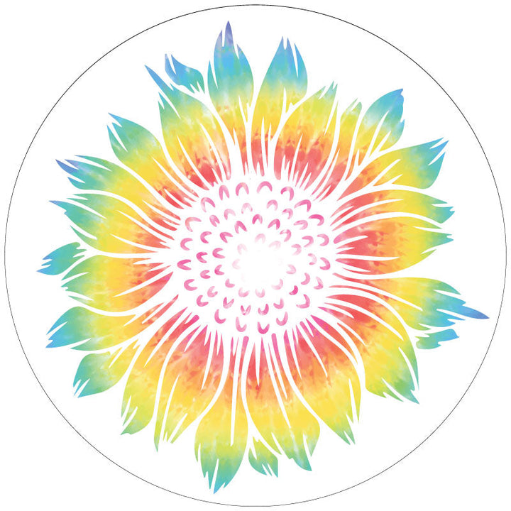 Tie Dye Sunflower Spare Tire Cover for Jeep, RV, Bronco, Campers, Vans, & More