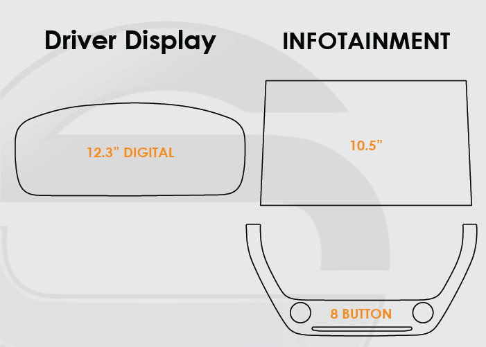 Toyota Corolla Screen ProTech Kit | 2026 Hybrid LXE / 12.3" Driver Display + 10.5" Infotainment + 8 Button Lower AC (HD Film) | No Center Console | | Screen Protection