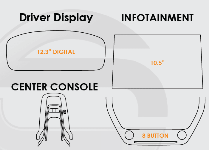 Toyota Corolla Screen ProTech Kit | 2026 Hybrid LXE / 12.3" Driver Display + 10.5" Infotainment + 8 Button Lower AC (HD Film) | Add Center Console (+$15) | | Screen Protection