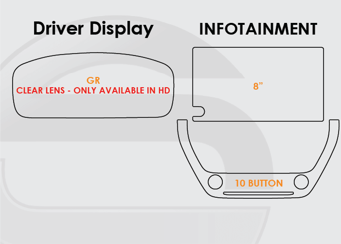 Toyota Corolla Screen ProTech Kit | 2023-2026 / GR / 8" Infotainment + 10 Button Lower AC (HD Film) | No Center Console | | Screen Protection