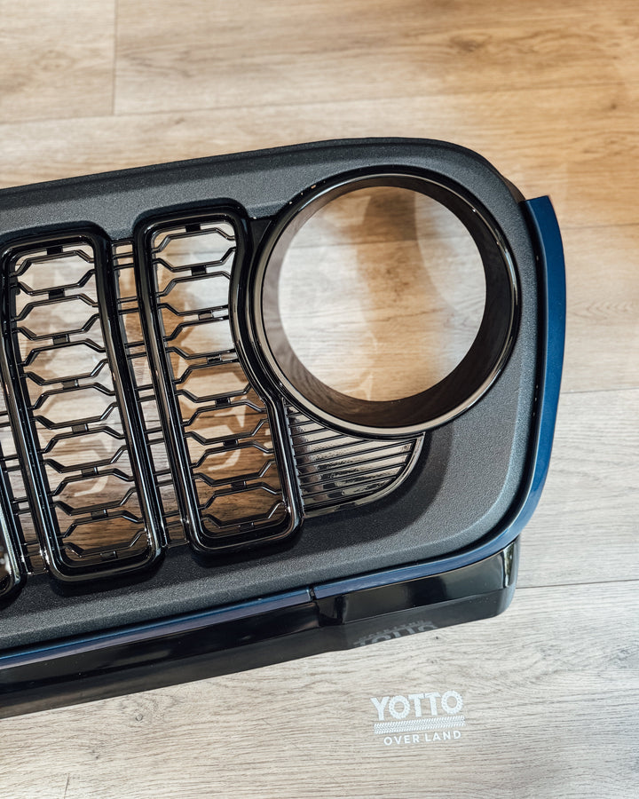 Two-Tone Raptorized/Color Matched Willys Grille for Jeep Wrangler JL & Gladiator JT