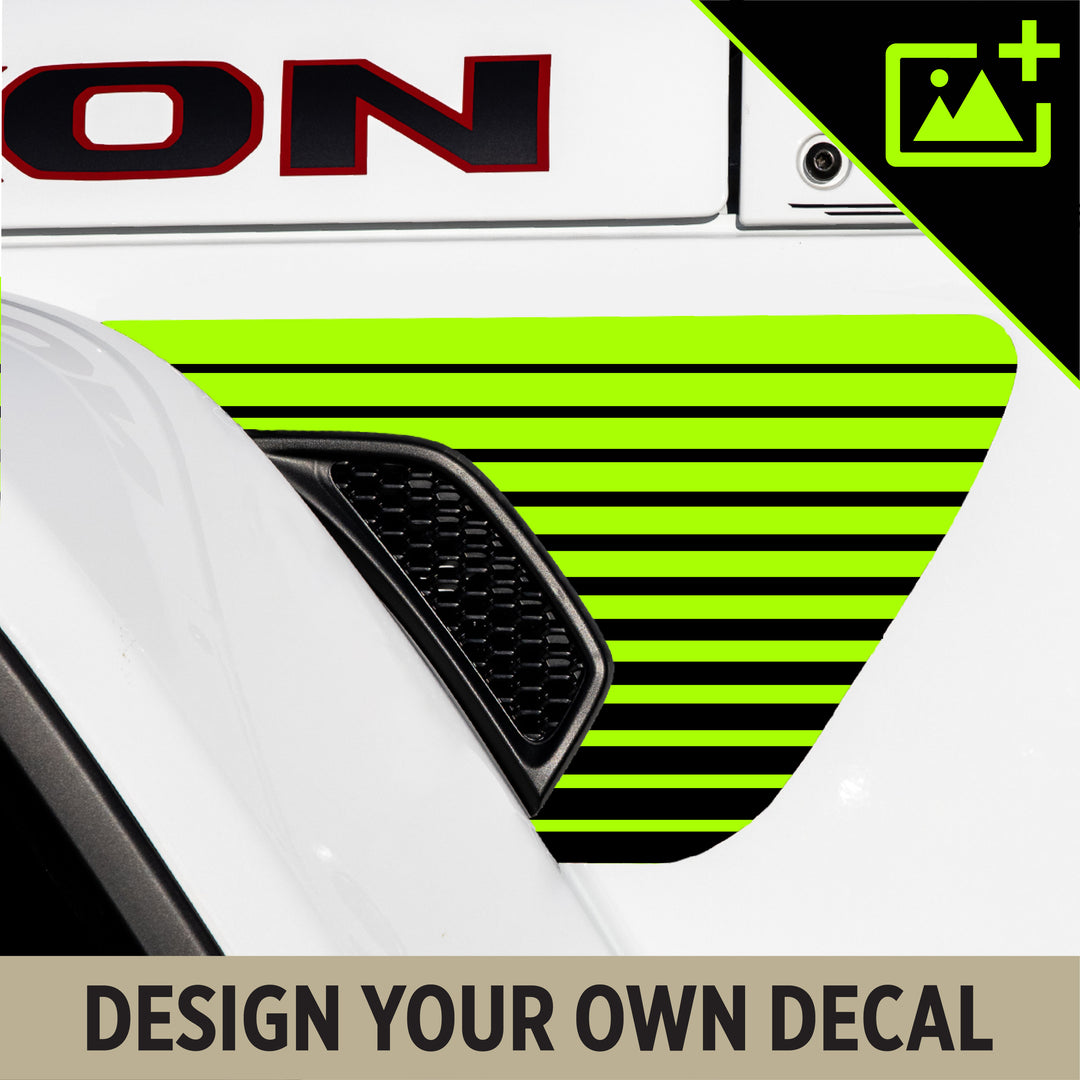 Design Your Own Fender Vent Premium Wrap Decal for Wrangler and Gladiator