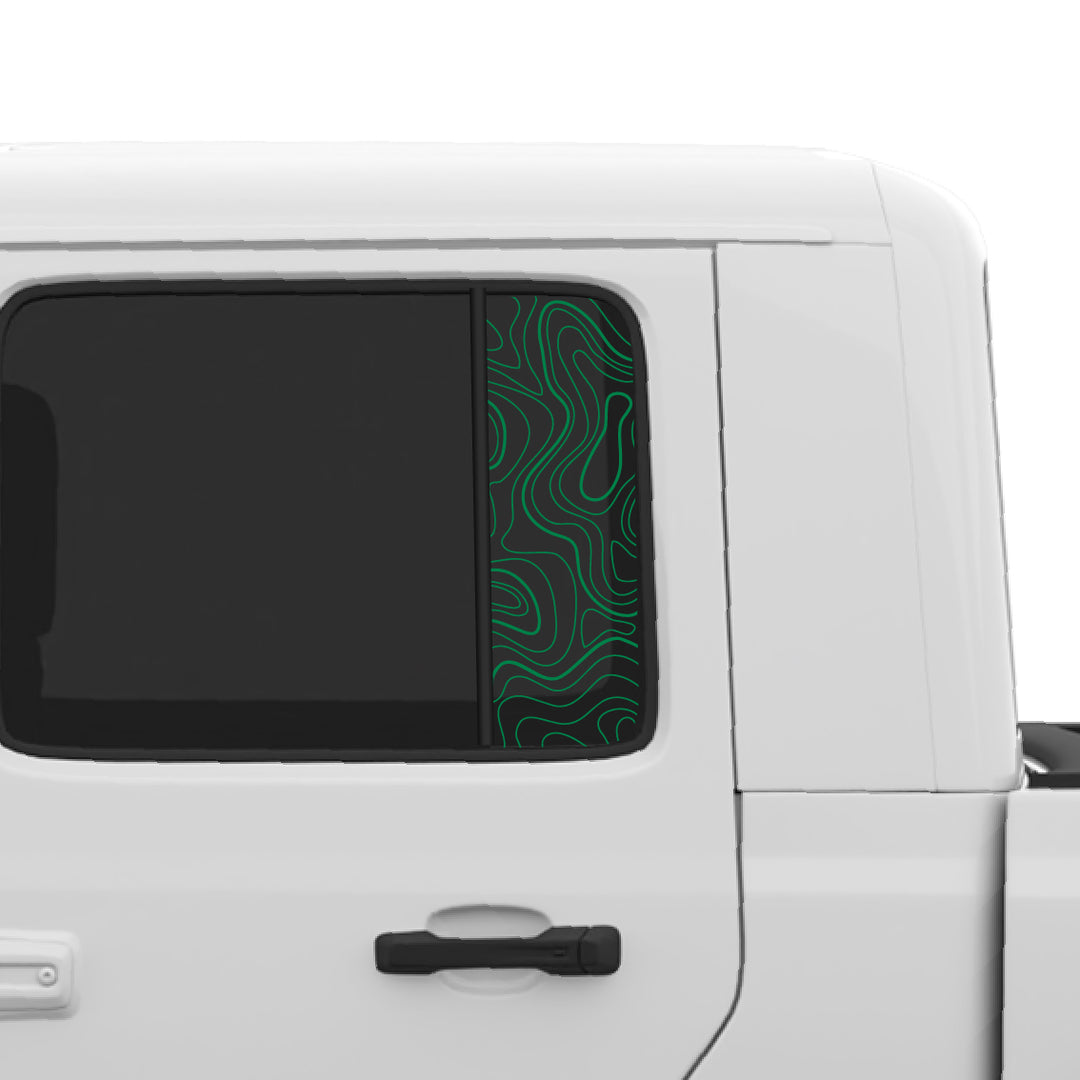 Topographic Window Graphic for Jeep Gladiator | Set of 2