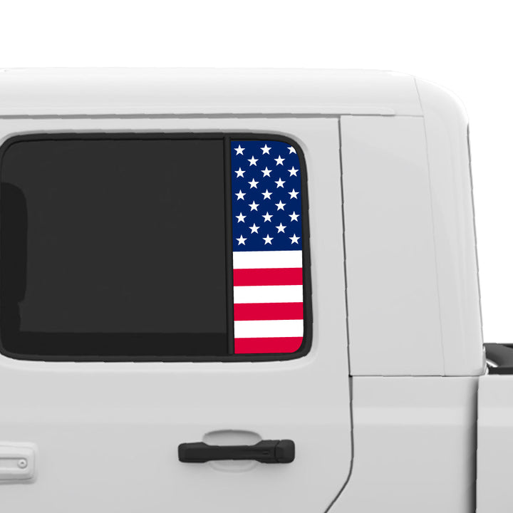 Thin Line Flag Window Graphic for Jeep Gladiator | Set of 2