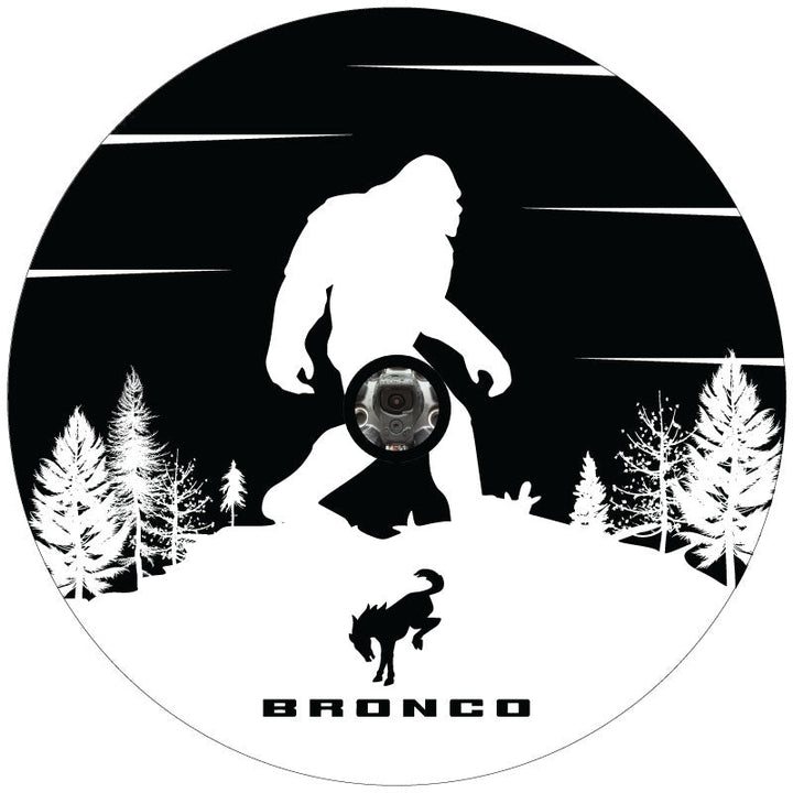 Bronco Horse Logo & Sasquatch Spare Tire Cover for Ford Broncos & More