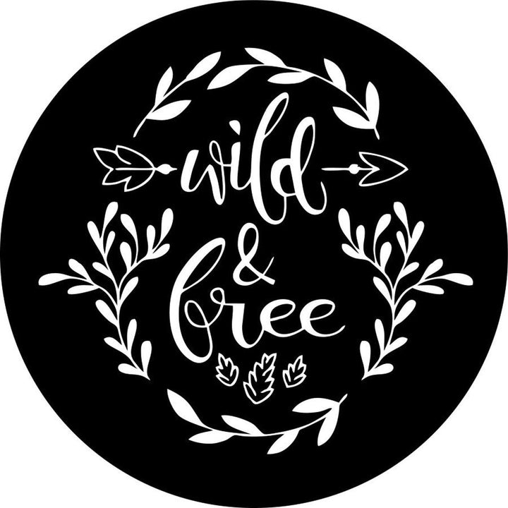 Wild and Free Floral with Arrow Spare Tire Cover