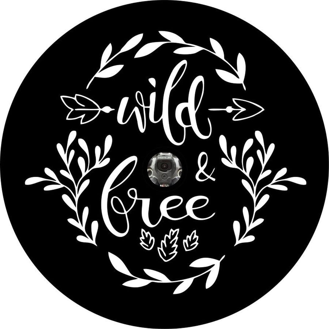 Wild and Free Floral with Arrow Spare Tire Cover