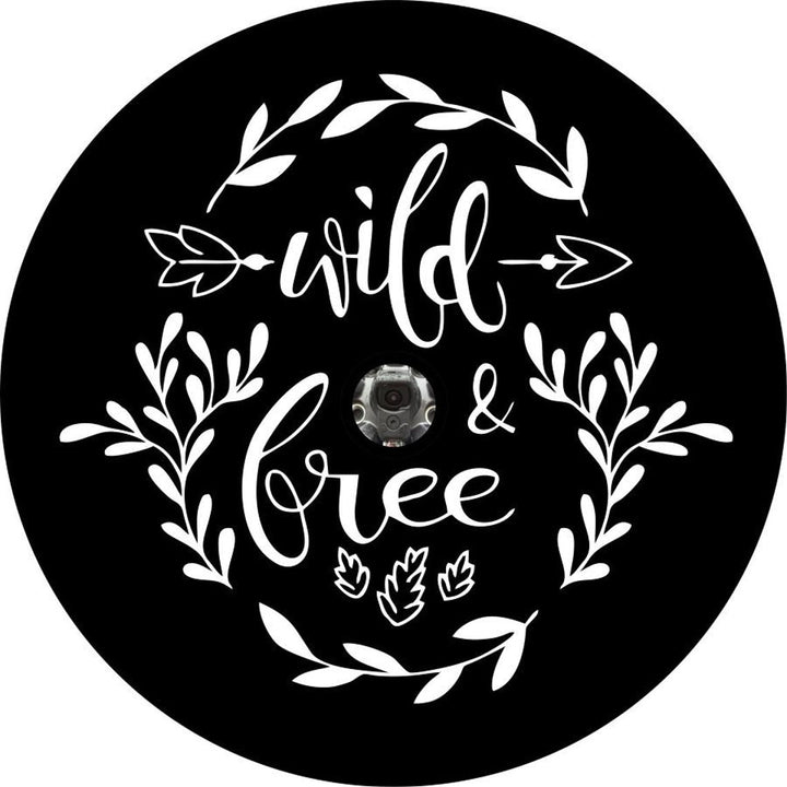 Wild and Free Floral with Arrow Spare Tire Cover