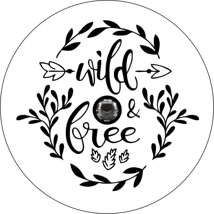 Wild and Free Floral with Arrow Spare Tire Cover