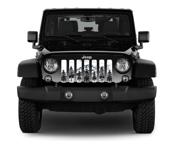 Winter Mountain Pine Grille Insert for Jeep