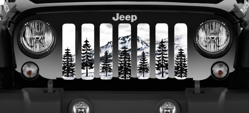 Winter Mountain Pine Grille Insert for Jeep