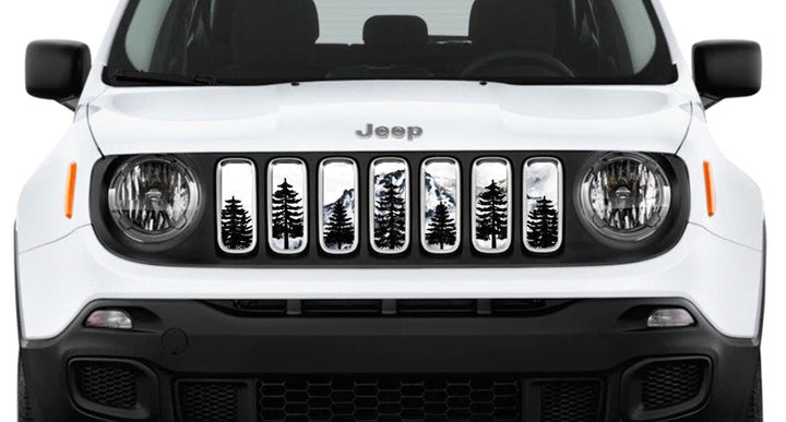 Winter Mountain Pine Grille Insert for Jeep