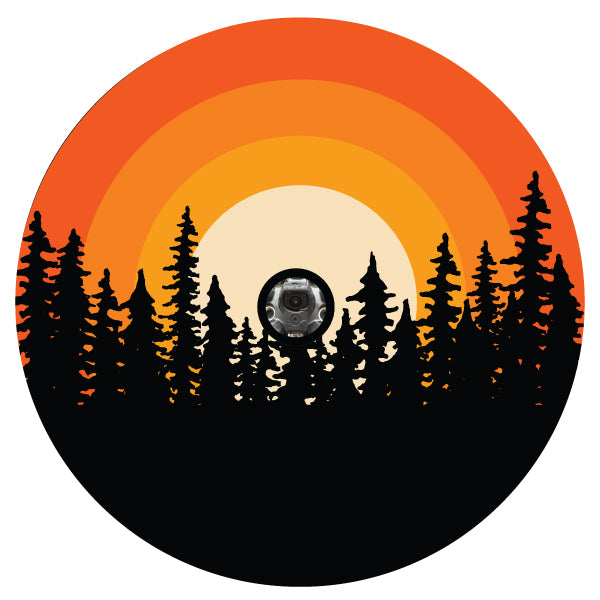 Ombré Sunset in the Woods Spare Tire Cover for RV, Jeep, Camper & More