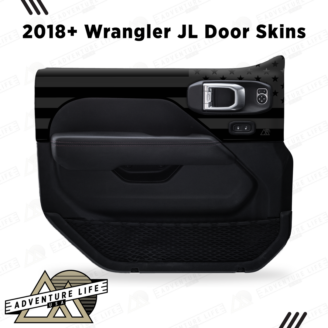 2018+ Wrangler JL Door Skins | Black Flag