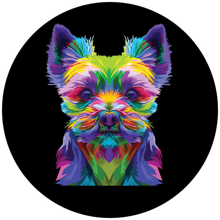 Pop Art Yorkshire Terrier/Yorkie Spare Tire Cover - Jeep, Bronco, RV, Camper, Van, Trailer