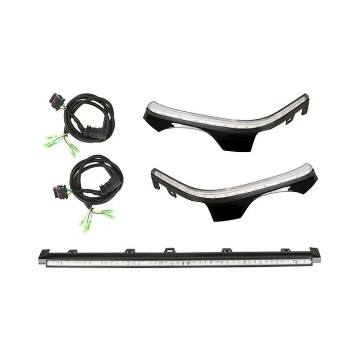 Matte Black - 2024 Jeep JL JT Upgraded Grille with LED Lights Surround Package Deal