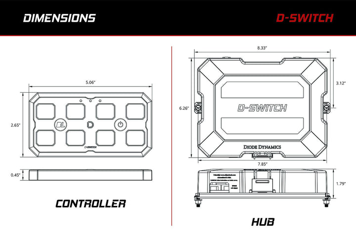 Diode Dynamics D-Switch 8-Channel Switch Panel (Ships within 8 weeks)