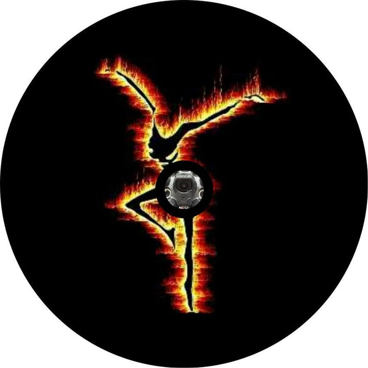 Fire Dancer Logo Dave Matthews Band Spare Tire Cover for Jeep, Bronco, RV, Campers, Vans, & More