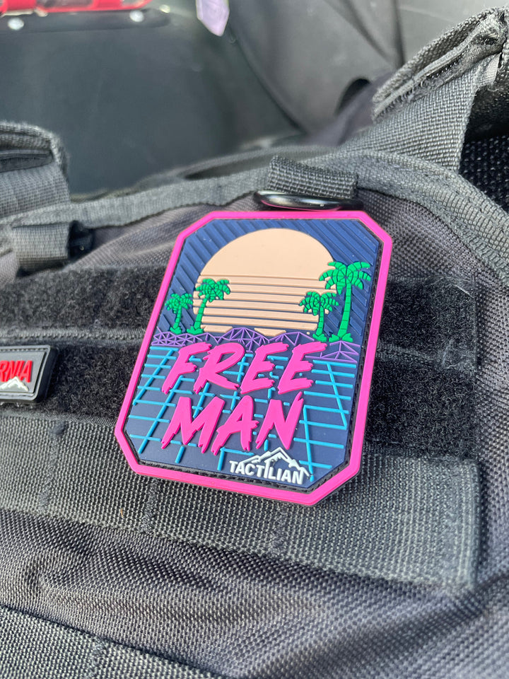 Free Man Retro Miami PVC Patch