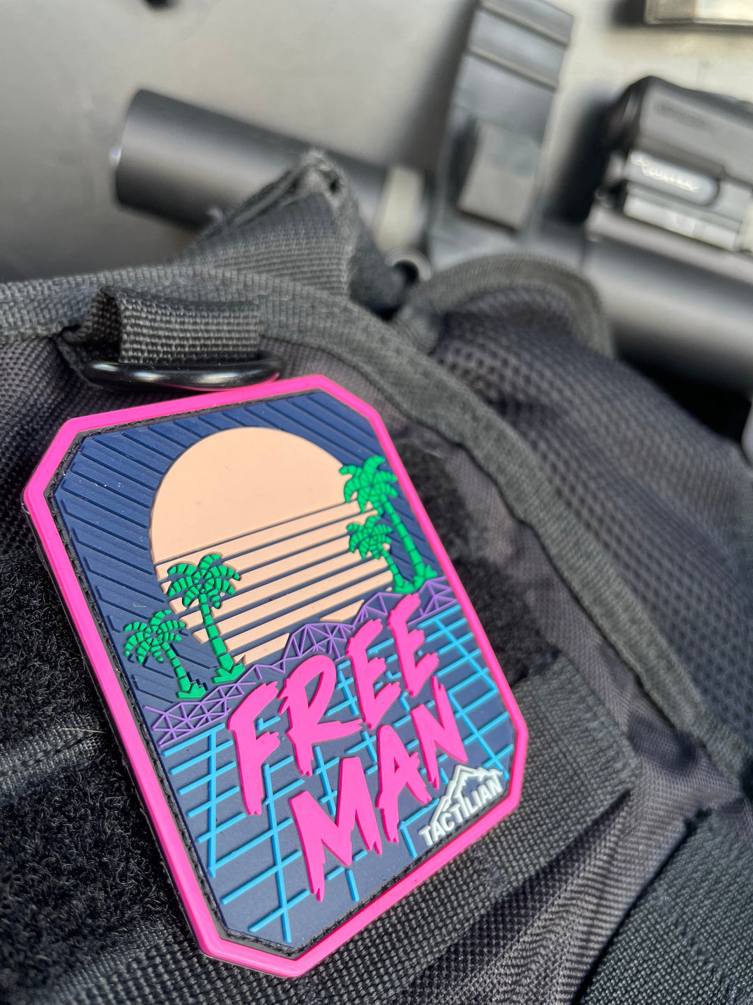 Free Man Retro Miami PVC Patch