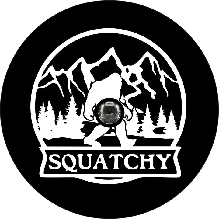 Squatchy Spare Tire Cover • Sasquatch in the Mountains