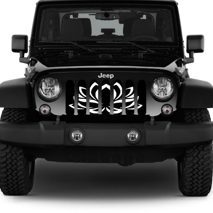 Lotus Flower Print Jeep Grille Insert