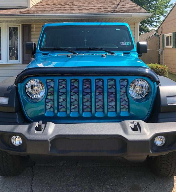 Mermaid Scales Jeep Grille Insert