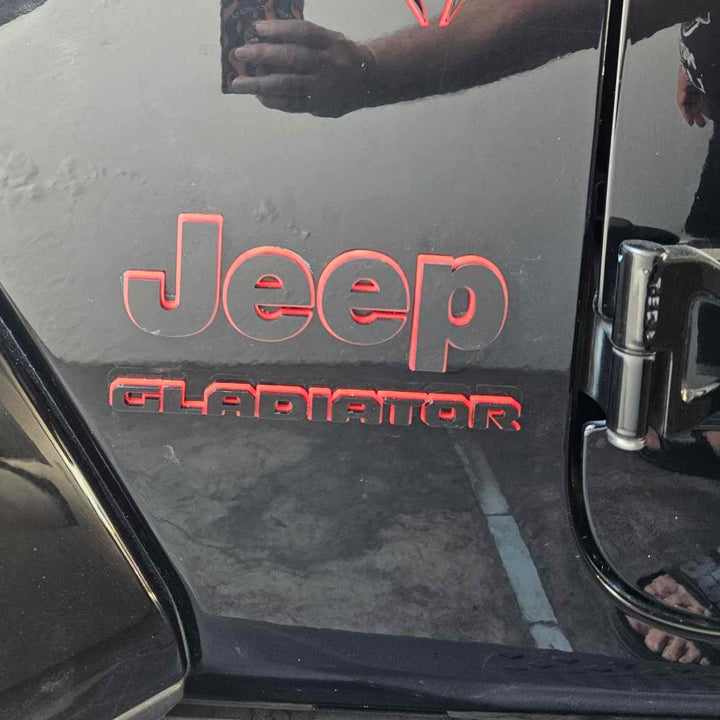 Laser Cut Acrylic Jeep "Gladiator" Fender Emblem