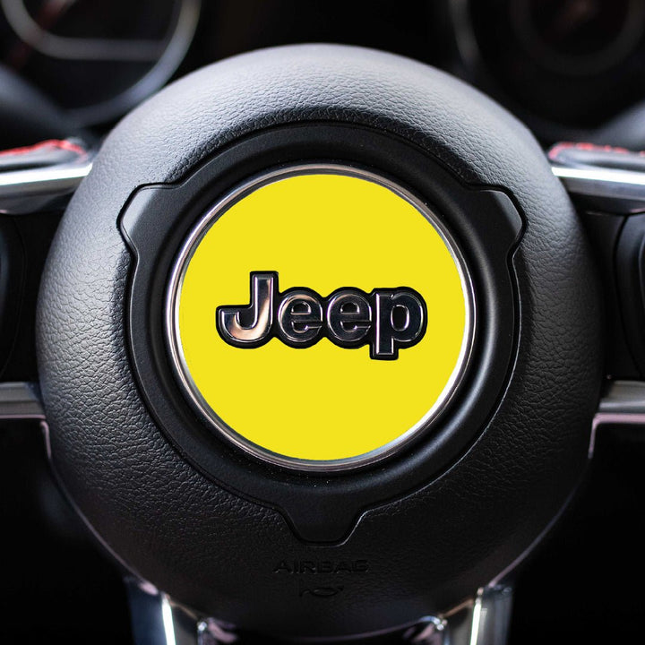 Custom Color Steering Wheel Decal for Jeep | Gladiator 2020+ | Brimstone Yellow | | Decal