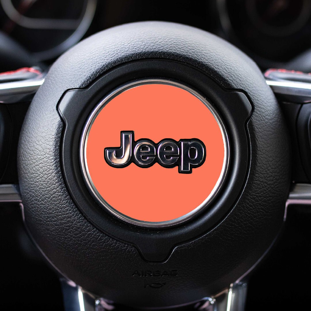 Custom Color Steering Wheel Decal for Jeep | Gladiator 2020+ | Coral | | Decal