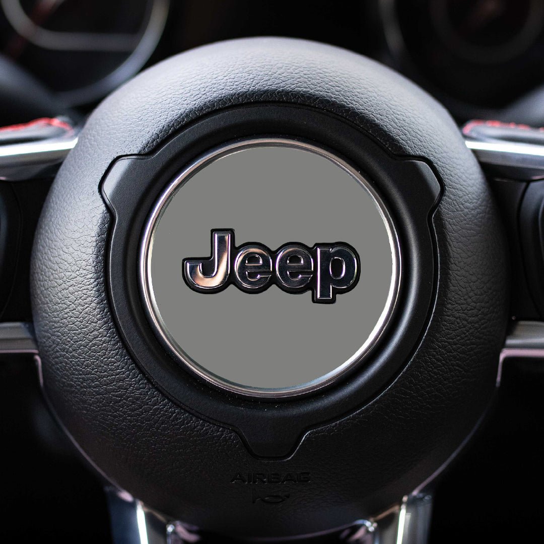 Custom Color Steering Wheel Decal for Jeep | Gladiator 2020+ | Grey | | Decal