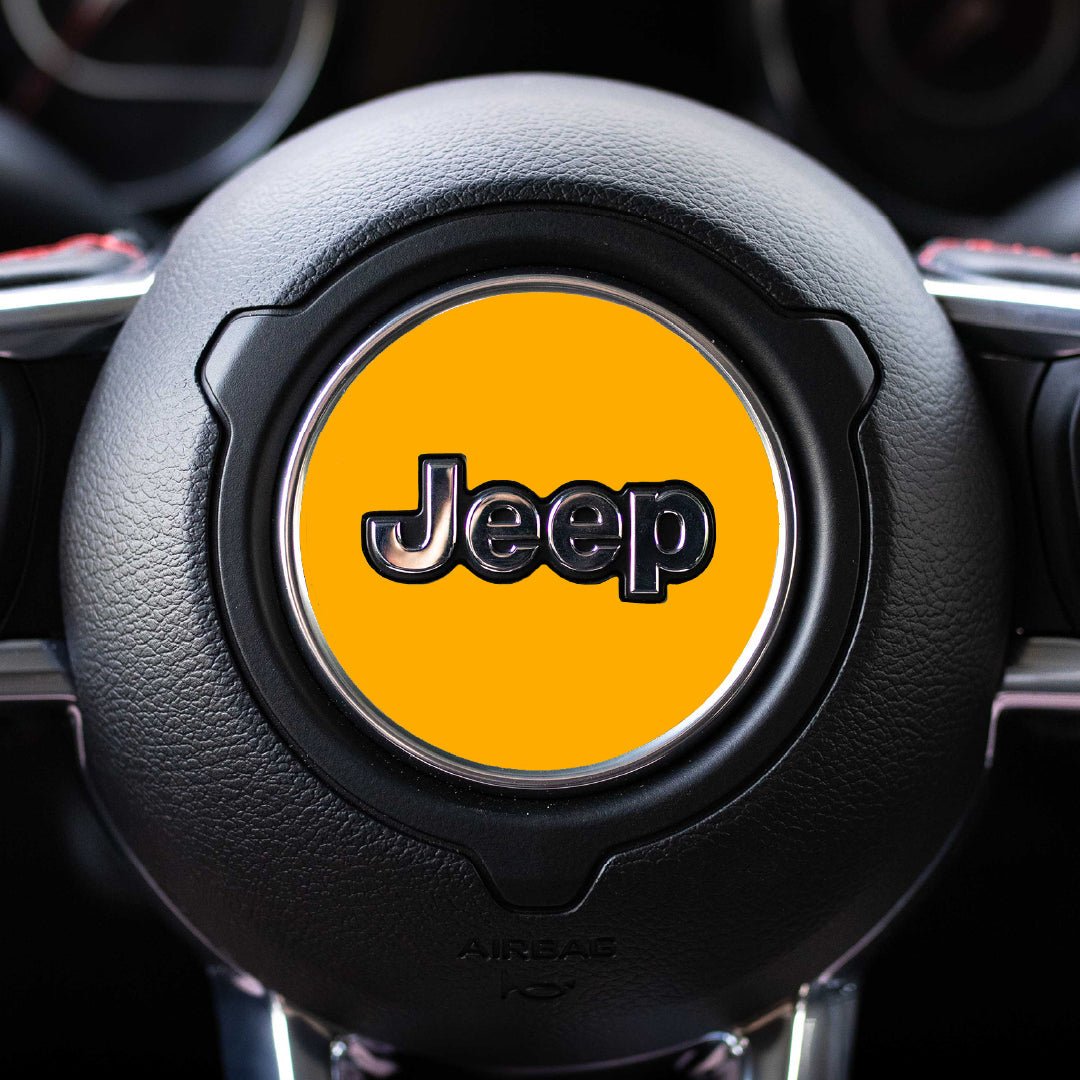 Custom Color Steering Wheel Decal for Jeep | Gladiator 2020+ | Golden Yellow | | Decal