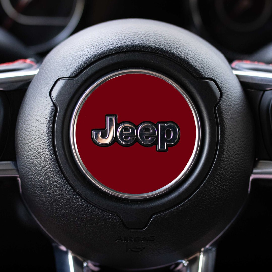 Custom Color Steering Wheel Decal for Jeep | Gladiator 2020+ | Maroon | | Decal