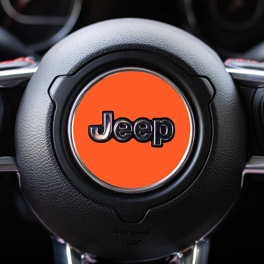 Custom Color Steering Wheel Decal for Jeep | Gladiator 2020+ | Orange | | Decal