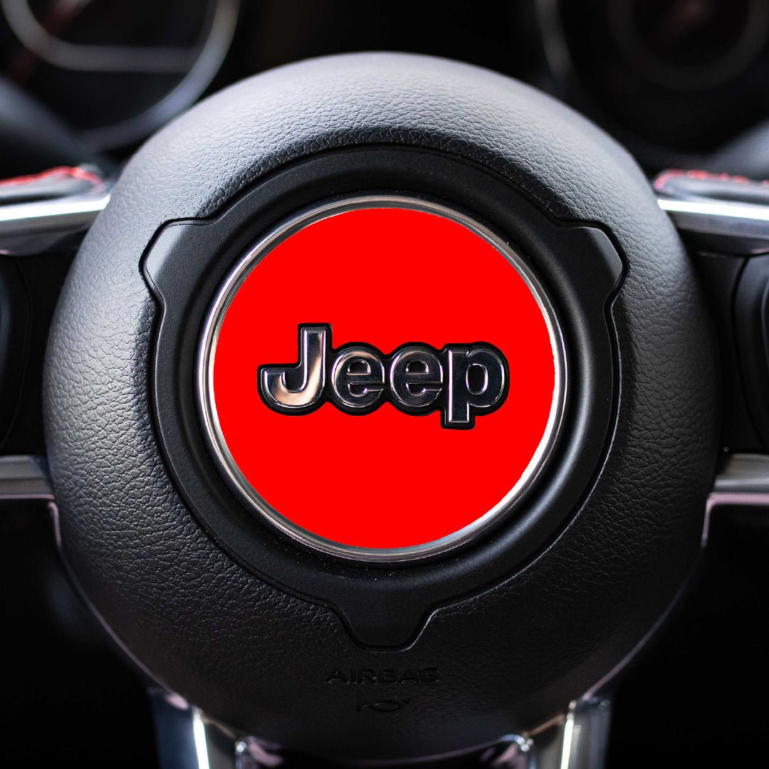 Custom Color Steering Wheel Decal for Jeep | Gladiator 2020+ | Red | | Decal