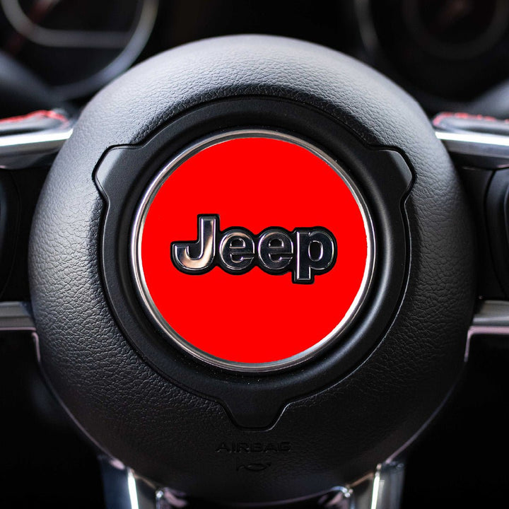 Custom Color Steering Wheel Decal for Jeep | Gladiator 2020+ | Red | | Decal